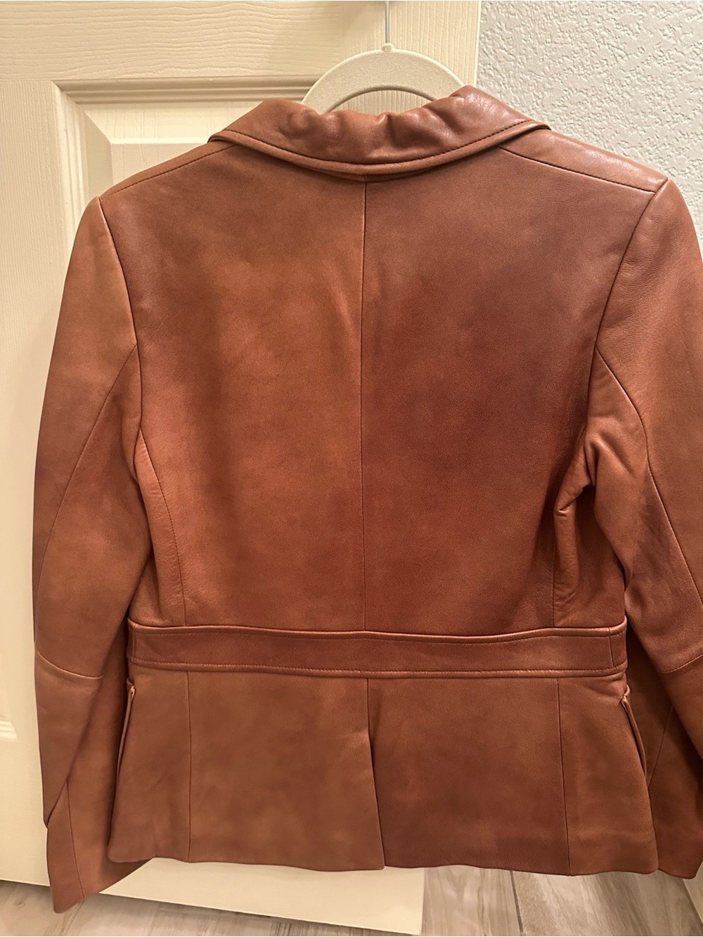 Banana Republic Brown Leather Blazer Jacket - Picture 2 of 5